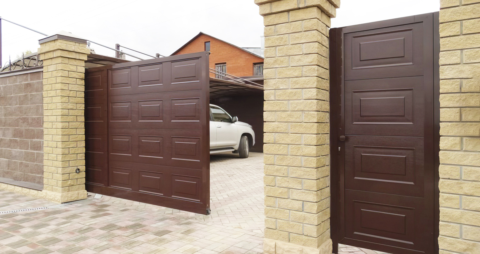 Ворота с калиткой в Туапсе под ключ